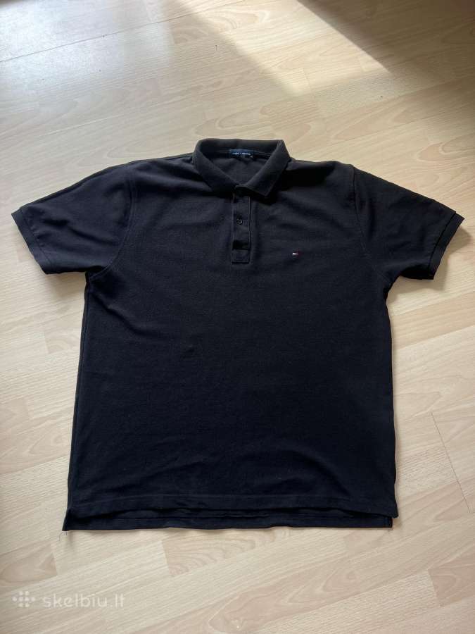 Tommy Hilfiger juodi polo marškinėliai XXL