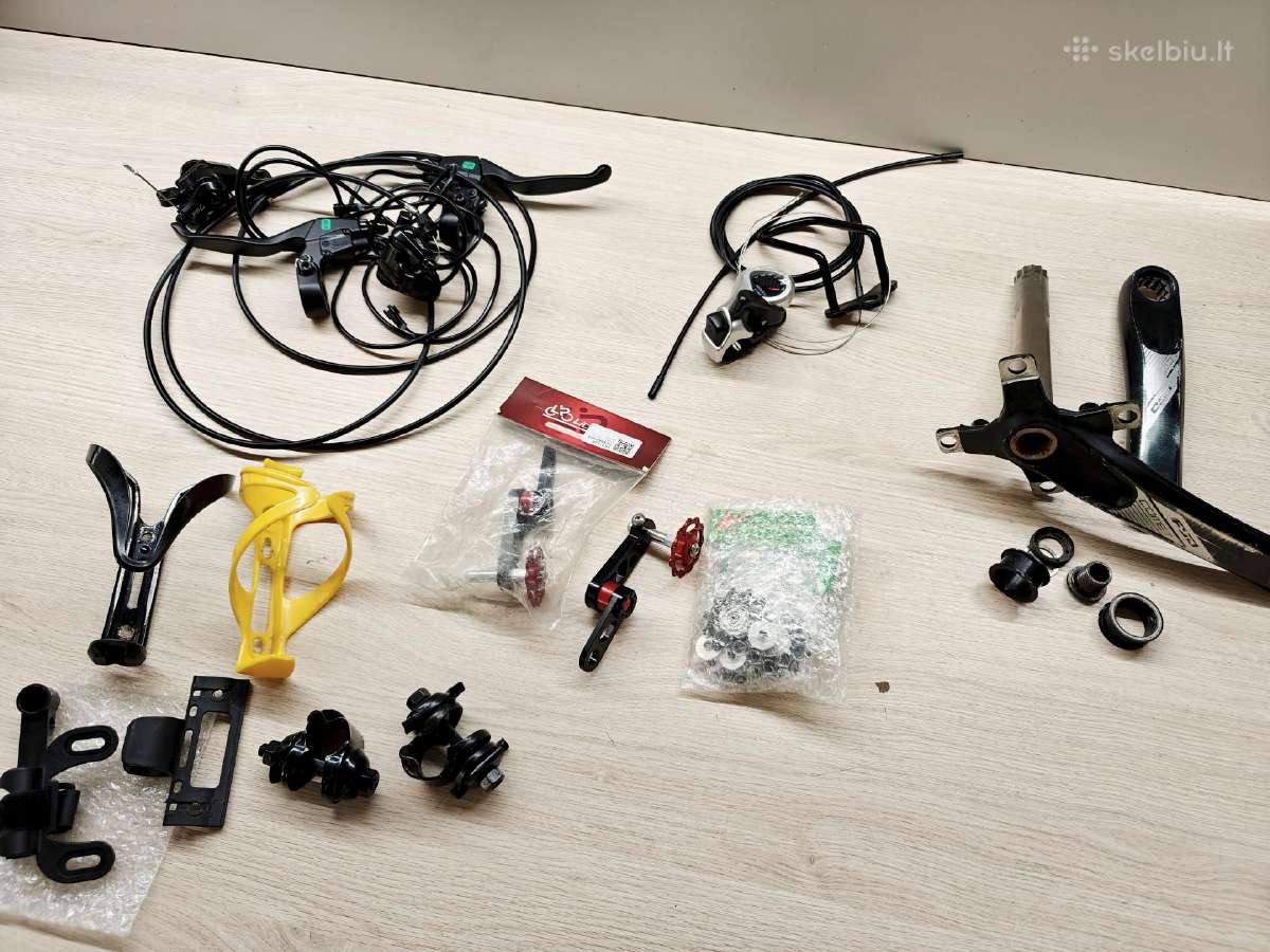 Dviračio dalys švaistikliai ratukai stabdžiai