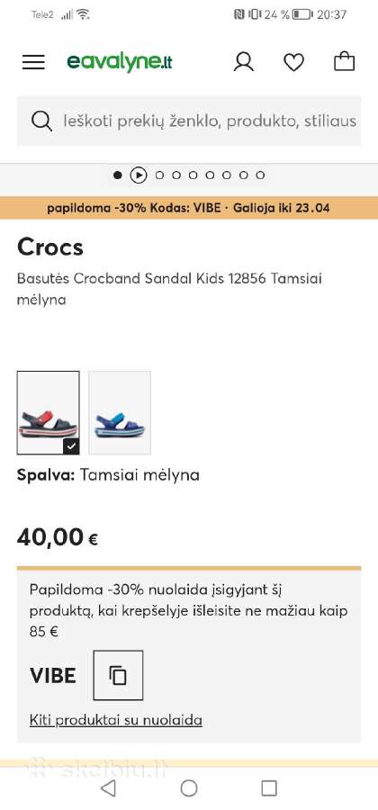 Mažai naudotos basutės Crocs - nuotraukos Nr. 3