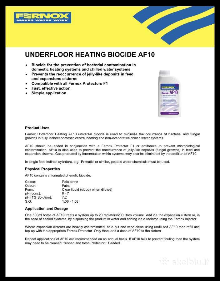 Biocidas Fernox af10 sistemos priedas - nuotraukos Nr. 2