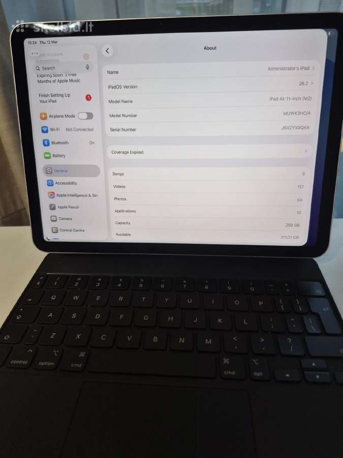 Parduodamas iPad Air 11" (M2) su klaviatūra - nuotraukos Nr. 3