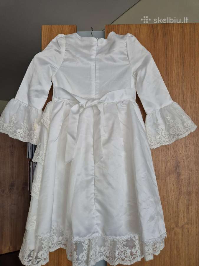Suknelė balta 110 cm ūgiui nauja - nuotraukos Nr. 4