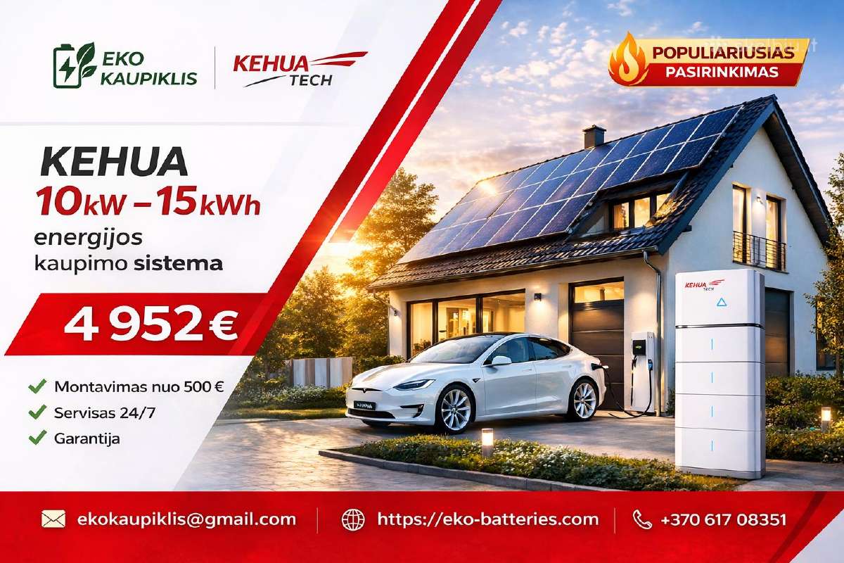 Energijos Kaupiklis Namams, inverteris,baterijos