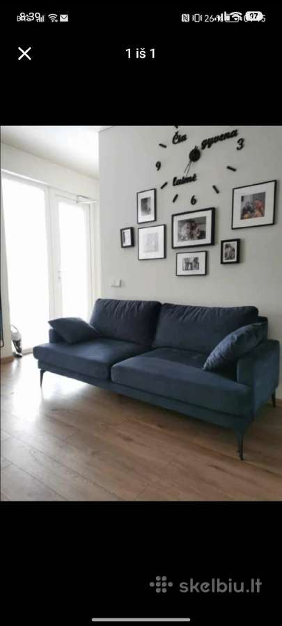Sofa Artie Papira 205, tamsiai mėlyna