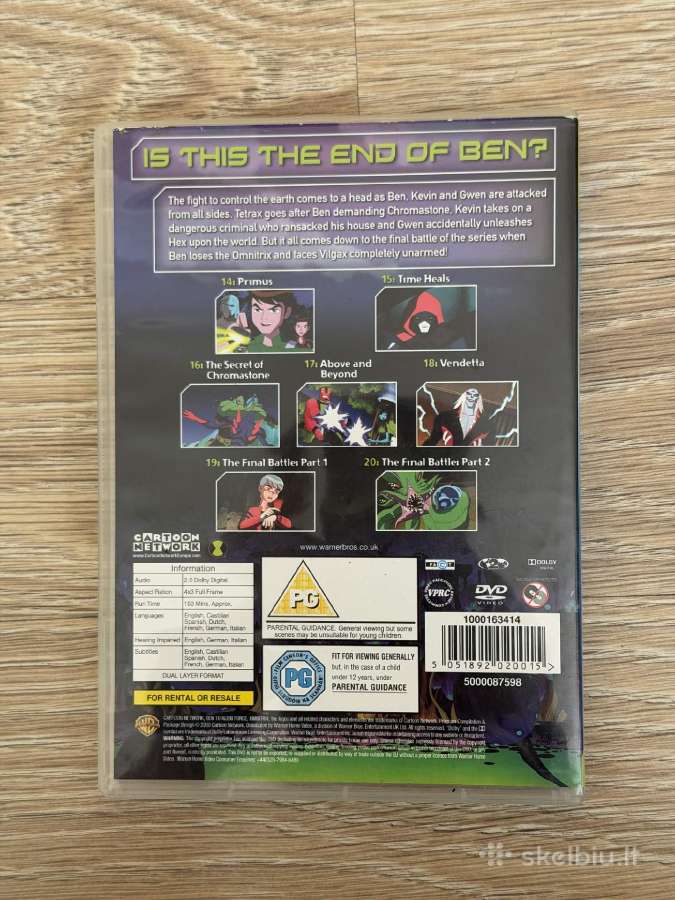 Ben 10 Alien Force Vol 9 The Final Battle Dvd - nuotraukos Nr. 2