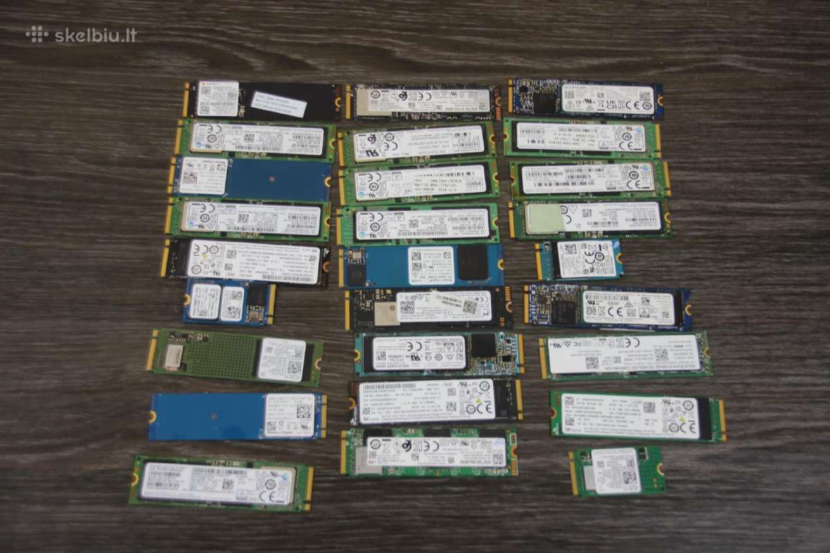 Naudoti SSD M2 256gb ir Nvme 256gb 512gb 1tb