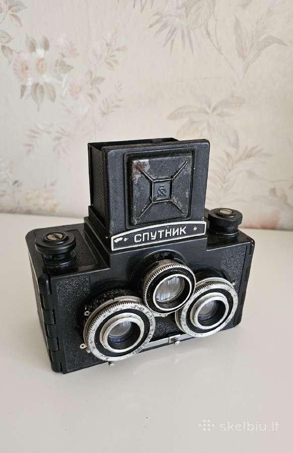 Vintažinis Sputnik Stereo Lomo fotoaparatas 120mm. - nuotraukos Nr. 2