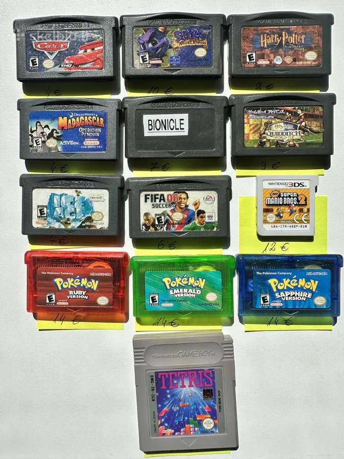 Nintendo game boy, advanced, 3ds žaidimai