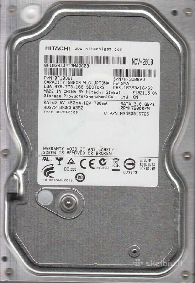 Hitachi Deskstar 500gb HDD