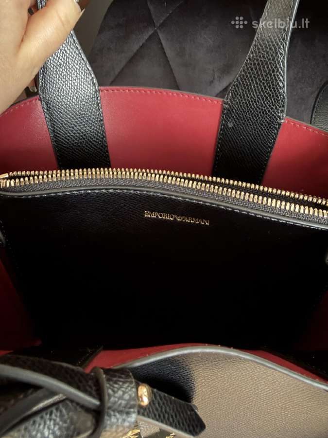 Emporio armani black mini dollaro tote bag - nuotraukos Nr. 2