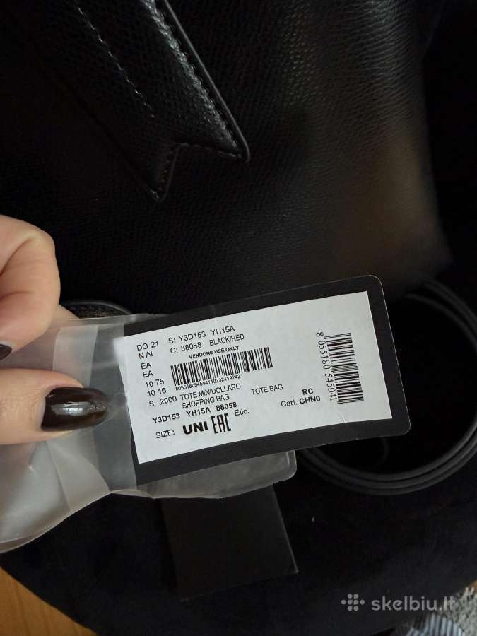 Emporio armani black mini dollaro tote bag - nuotraukos Nr. 3