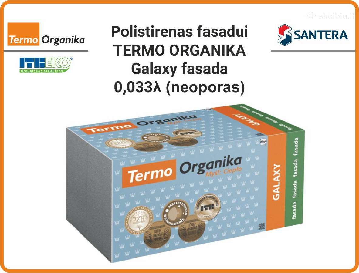 Polistirenas (polistirolas) "Termo Organika"