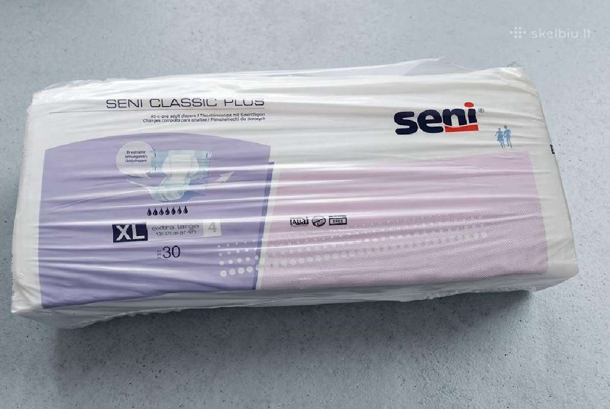 Suaugusiųjų sauskelnės XL Seni Classic Plus 29 vnt