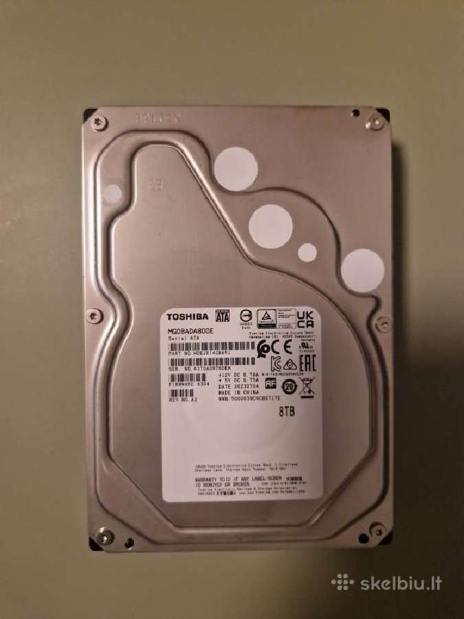 Parduodu 8tb HDD Toshiba Mg08-d