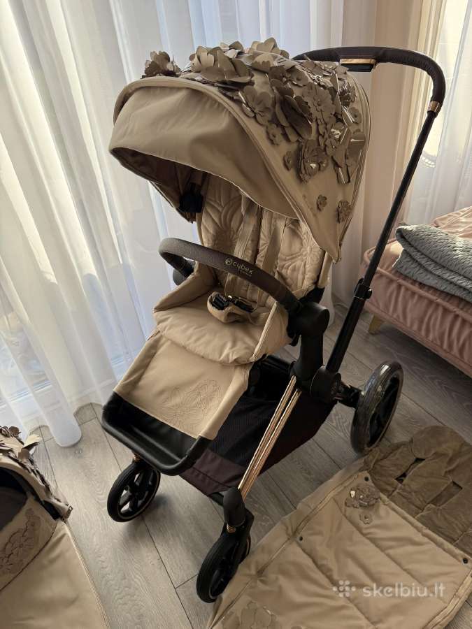 Cybex Priam „flowers“ 3in1 Pilnas Komplektas
