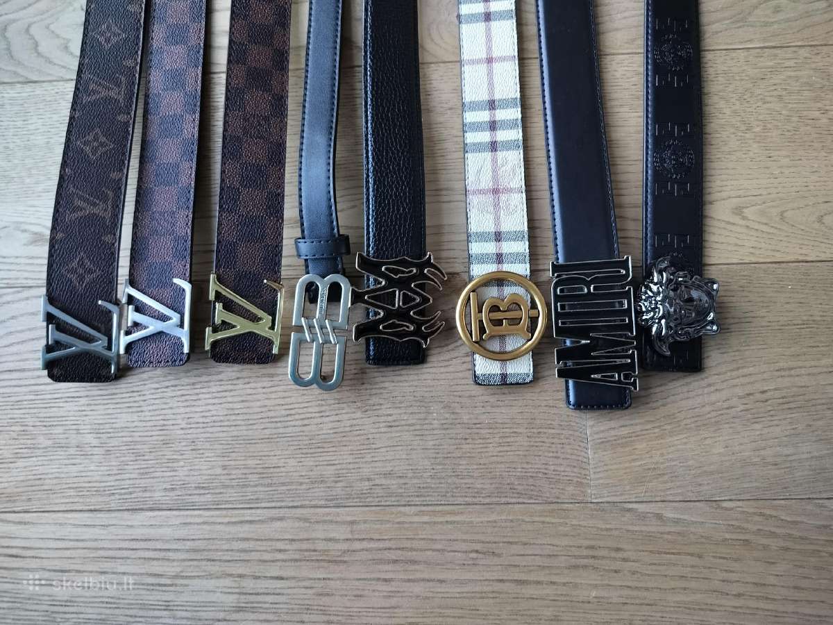 Diržai Louis Vuitton, amiri, Burberry, balenciaga, - nuotraukos Nr. 2