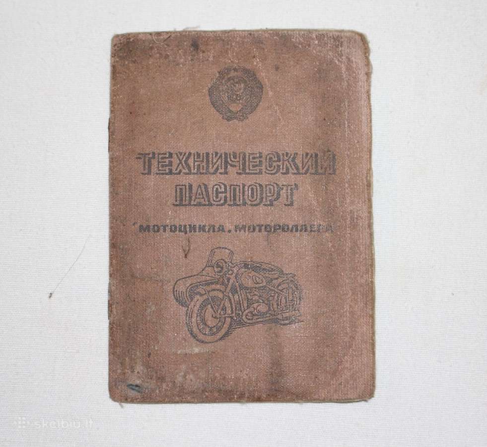 Iž Planeta motociklo techninis pasas Ltsr 1963 m.