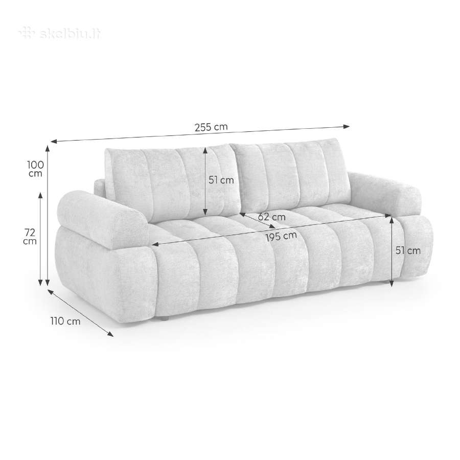Sofa – lova su patalynės dėže “Cayo" - nuotraukos Nr. 9