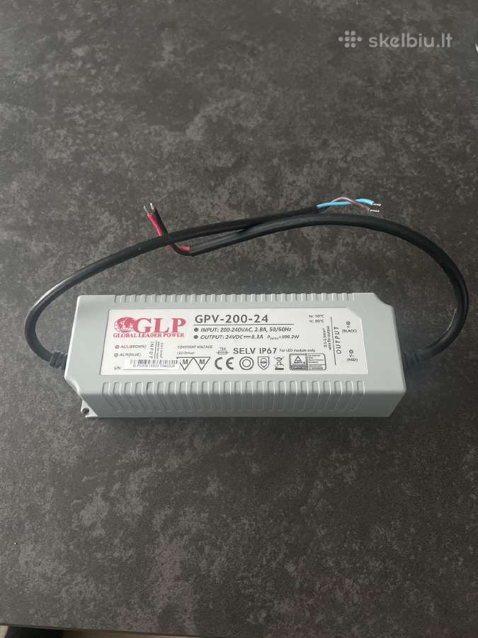 Glp maitinimo šaltinis 24v 200w Ip67 (gpv-200-24)