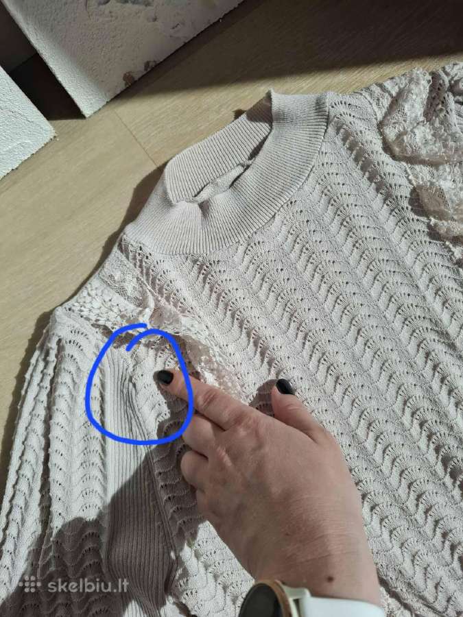 Romantiška nėriniuota palaidinė, nude spalva, S - nuotraukos Nr. 20