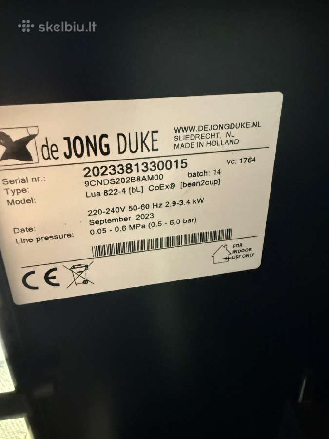 Kavos aparatas De Jong Duke Lua - nuotraukos Nr. 6