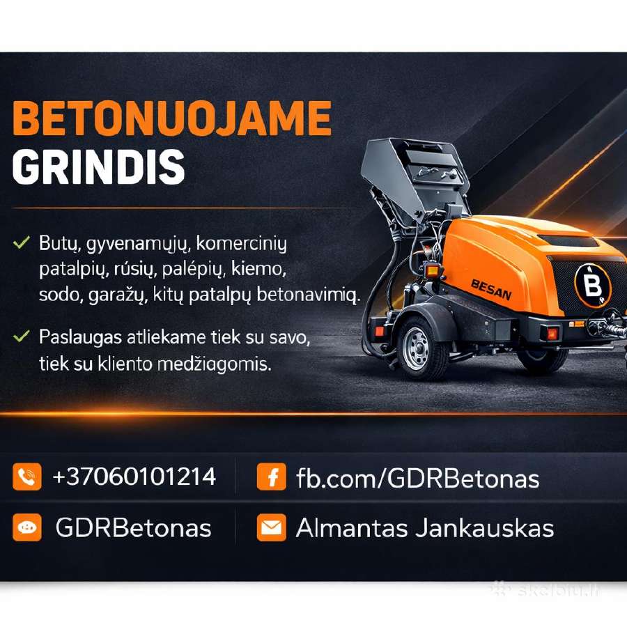 MB Gdrbetonas Grindu betonavimas