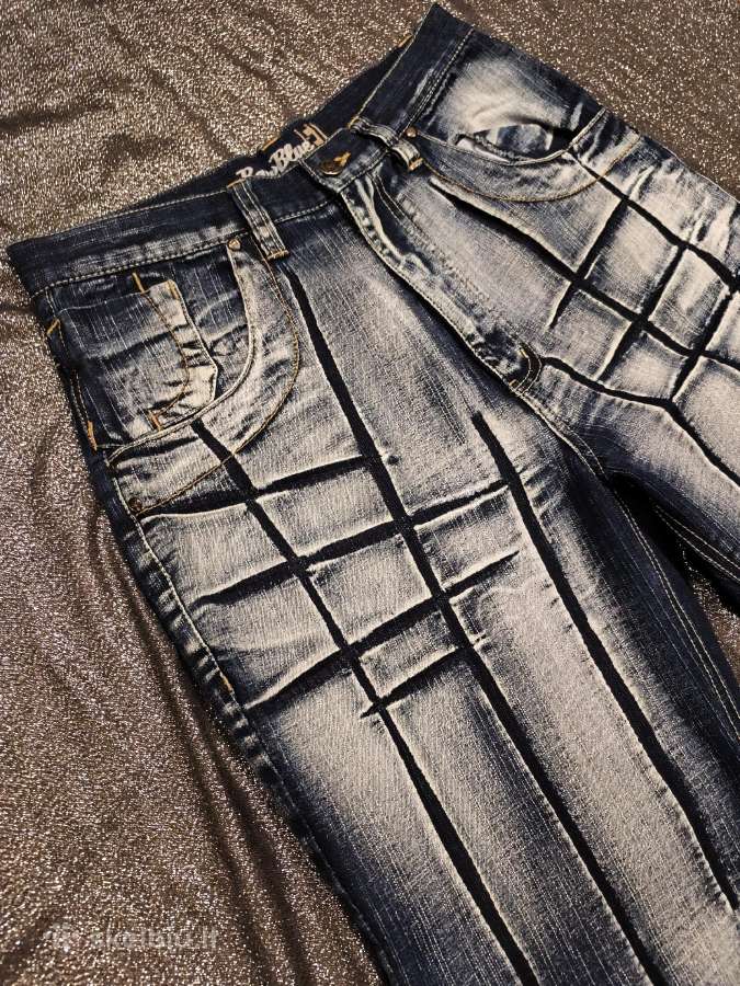 Vintage Raw Blue Eu Baggy Jeans 30x30 Y2k Streetwe