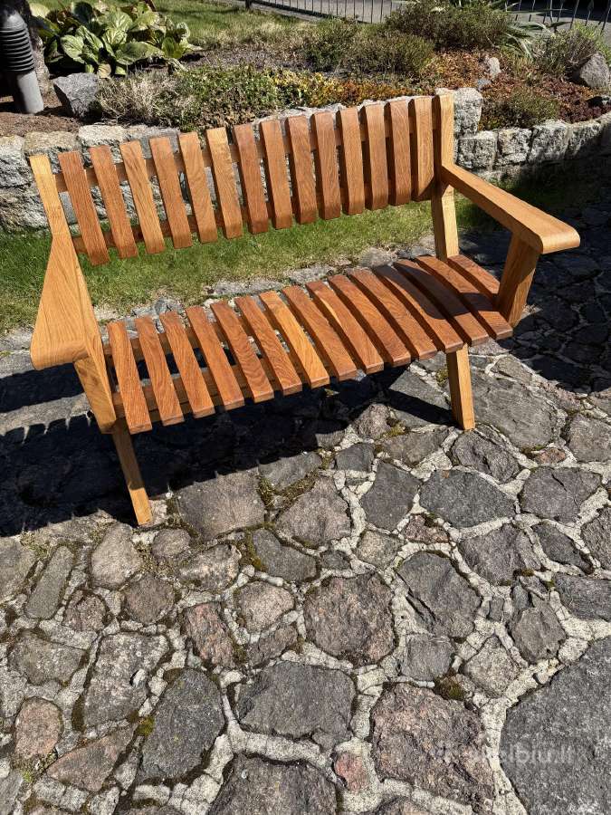 Naujas natūralaus ąžuolo lauko suoliukas - nuotraukos Nr. 3
