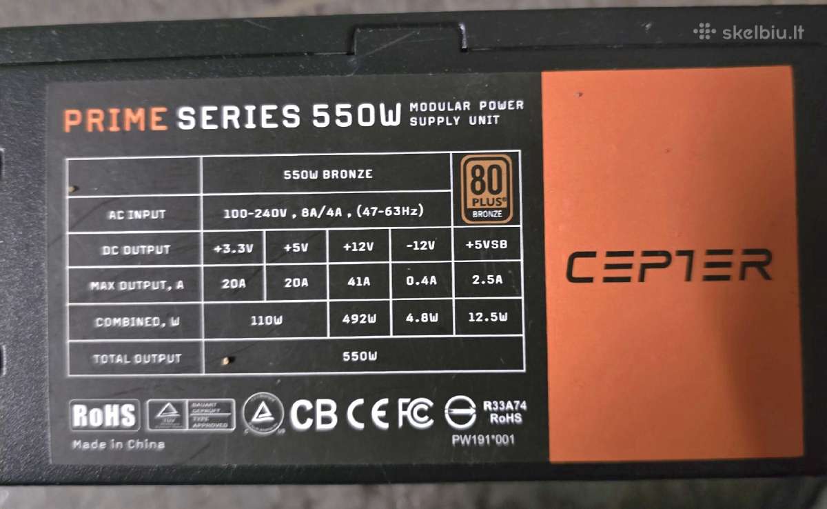 Psu Prime Series 550w - nuotraukos Nr. 2