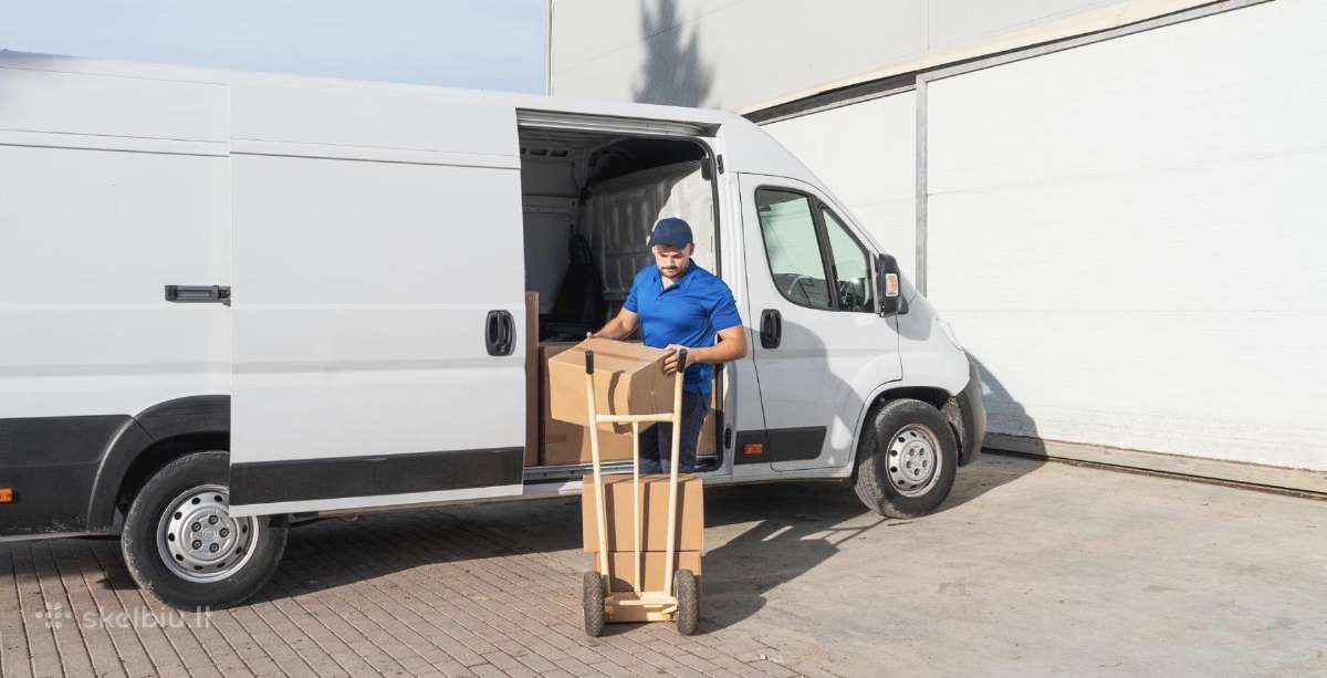 Baldų, technikos,statybinių medžiagų pristatymas