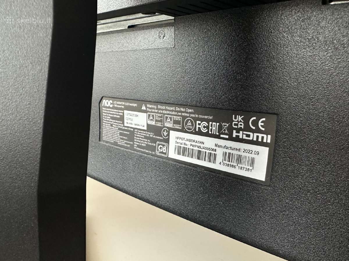 Aoc 27 monitorius - nuotraukos Nr. 3