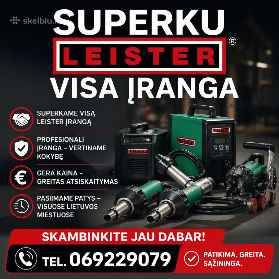 Perku Leister iranga domina viskas