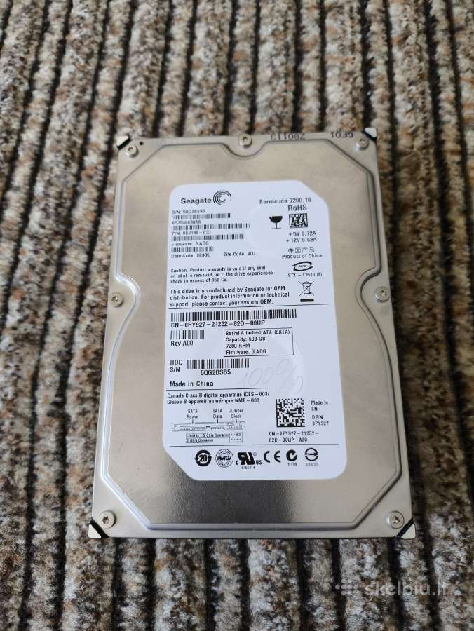 HDD 3.5, 1.5tb, 1tb, 500gb - nuotraukos Nr. 4