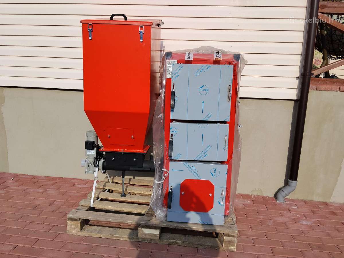Nauja granulinis katilas Mocek 15kw su 5 metų gar