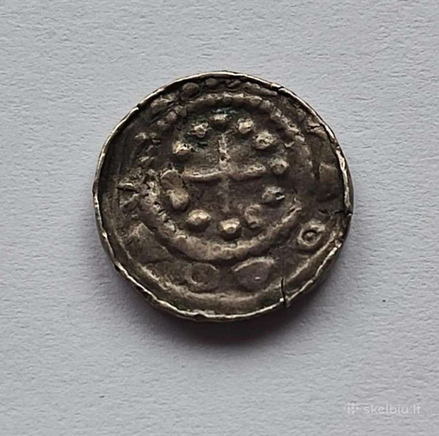 Viduramžių sidabrinis kryžinis denaras