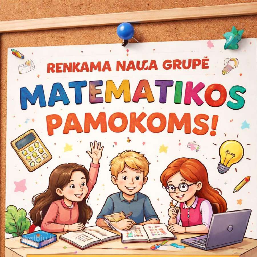 Renkama grupė matematikos pamokoms nuo rugsėjo