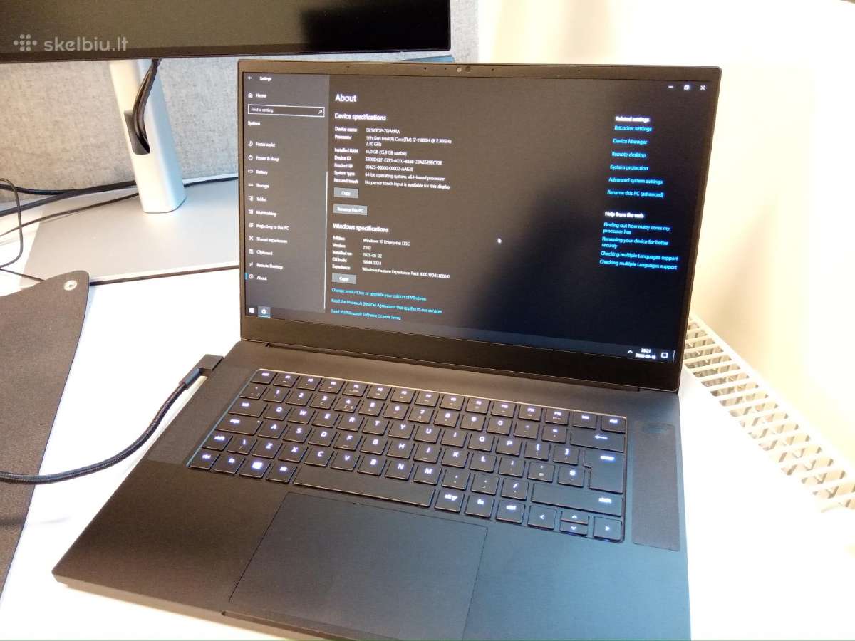 Razer Blade 15 i7-11800h 16gb Rtx 3070 8gb 250gb - nuotraukos Nr. 4