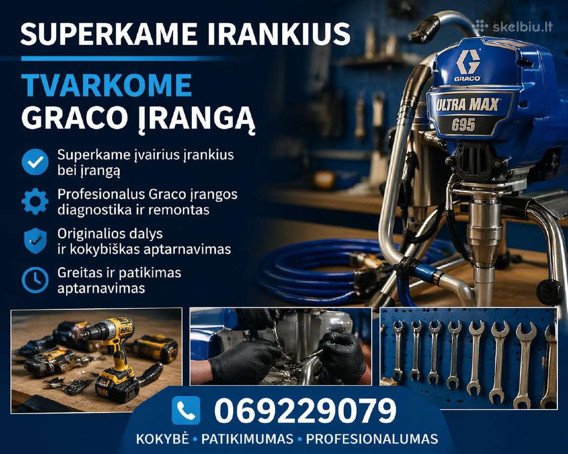 Perku graco dazymo spakliavimo iranga