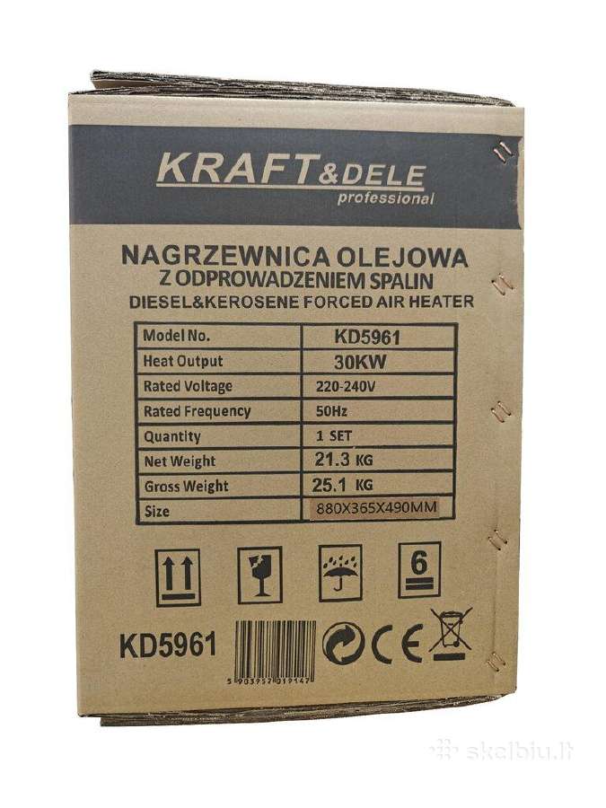Kraftdele dyzelinis šildytuvas 30kw (su kaminu) - nuotraukos Nr. 10