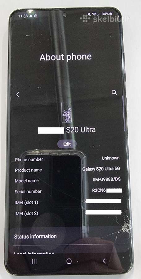 Samsung s20 ultra su gera baterija - nuotraukos Nr. 5