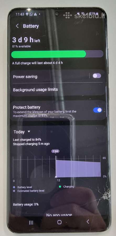 Samsung s20 ultra su gera baterija