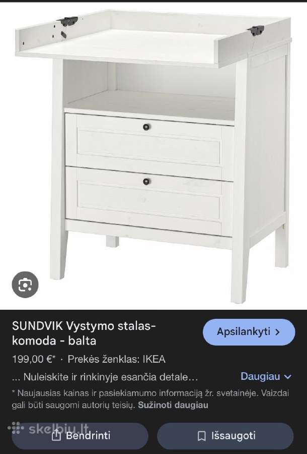 Ikea vystymo stalas