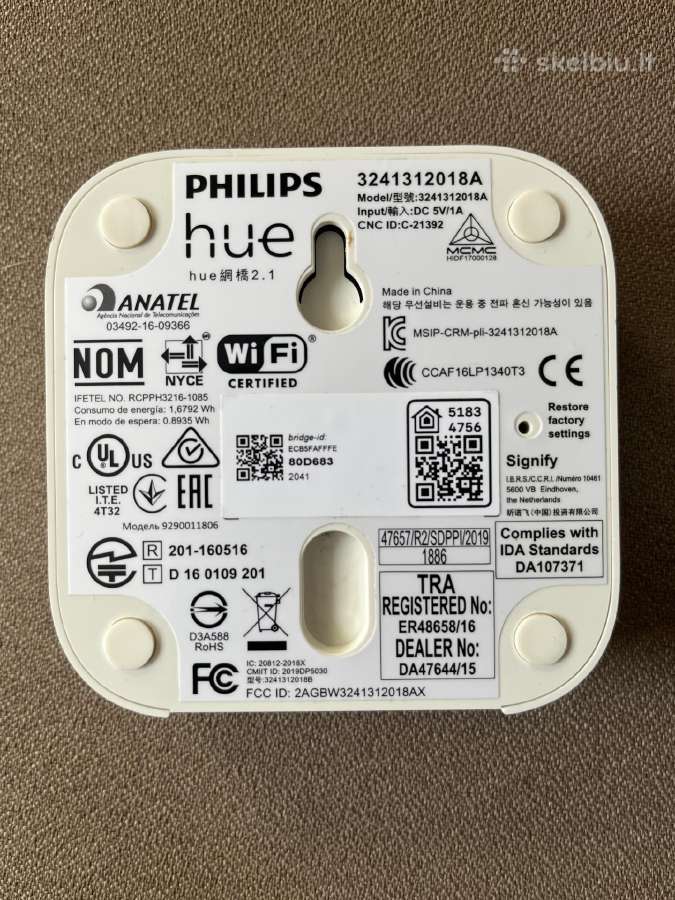 Philips Hue Bridge smart LED apšvietimo valdiklis - nuotraukos Nr. 2