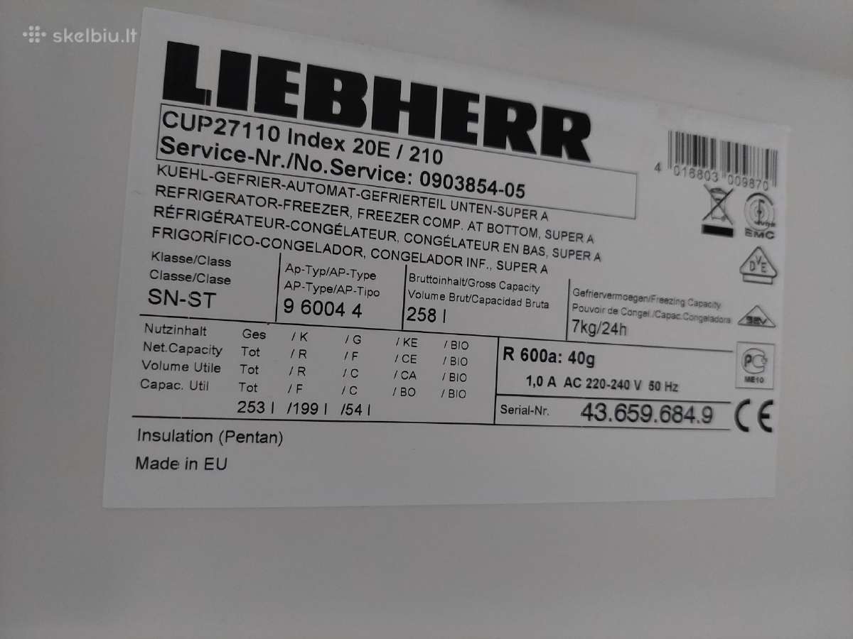 Parduodu šaldytuvo Liebherr dalis - nuotraukos Nr. 14
