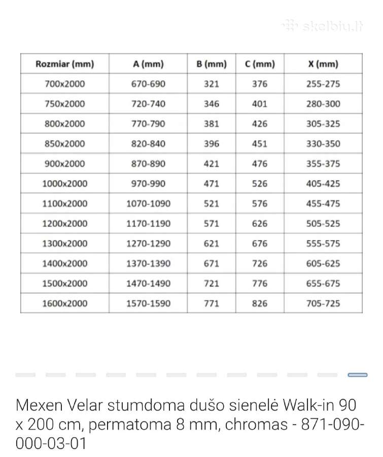 Parduodu Mexen Velar naują dušo sienelę - nuotraukos Nr. 3