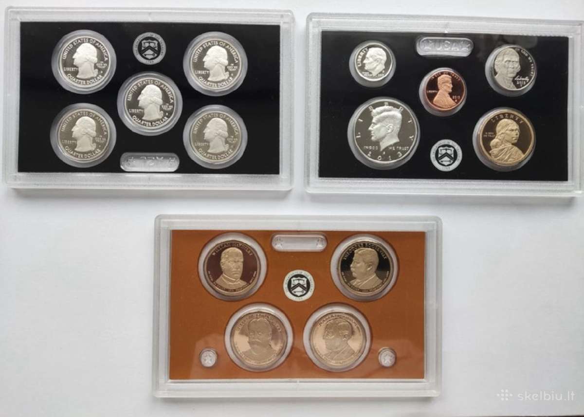 2013m monetų sidabrinių rinkinys Proof