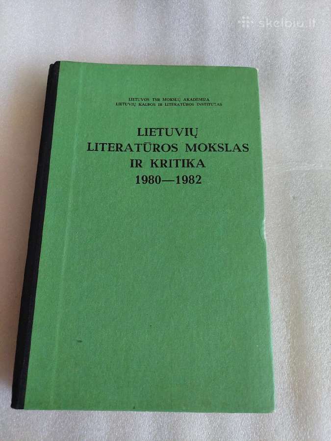 Lietuvių literatūros mokslas ir kritika 1980-1982