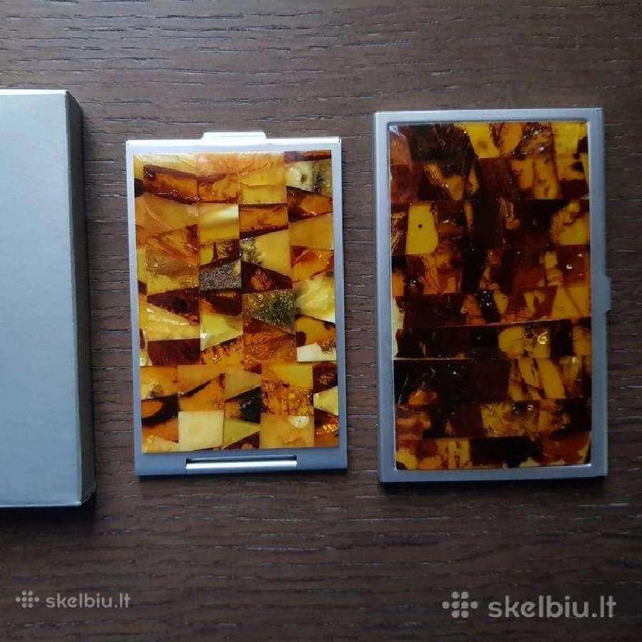 Veidrodelis ir vizitine su naturaliu gintaru - nuotraukos Nr. 9