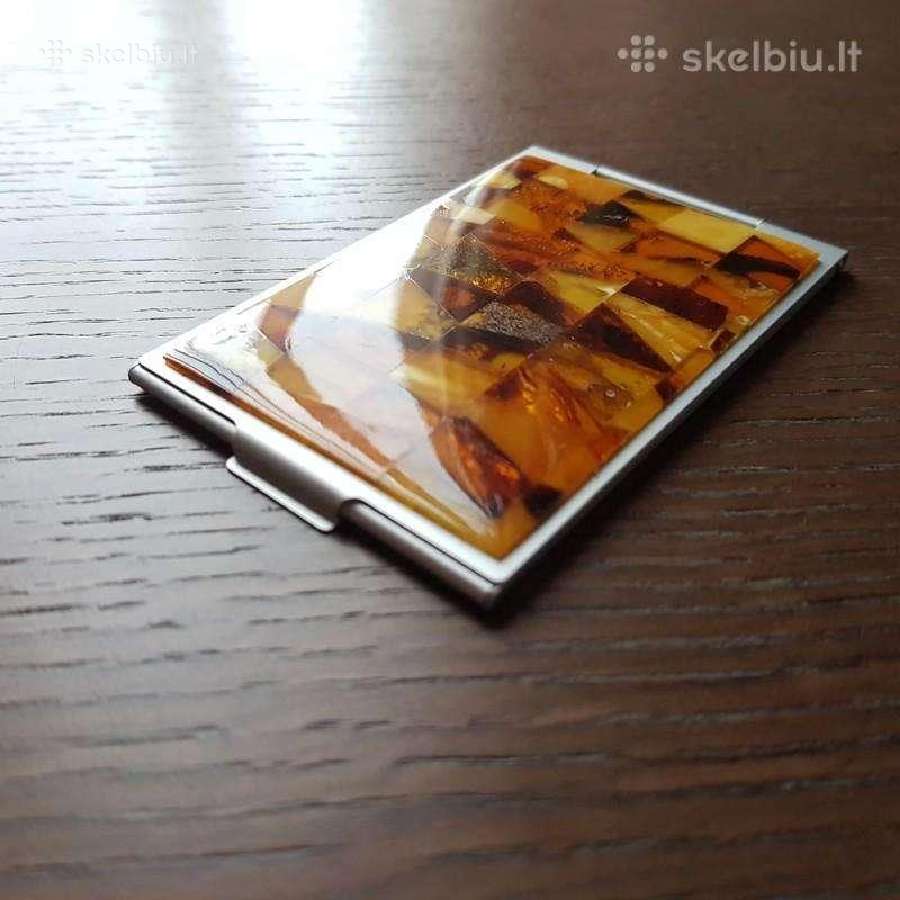 Veidrodelis ir vizitine su naturaliu gintaru - nuotraukos Nr. 12