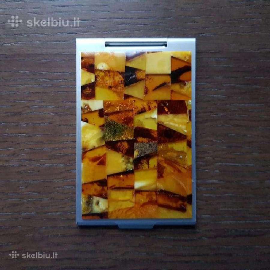 Veidrodelis ir vizitine su naturaliu gintaru - nuotraukos Nr. 10